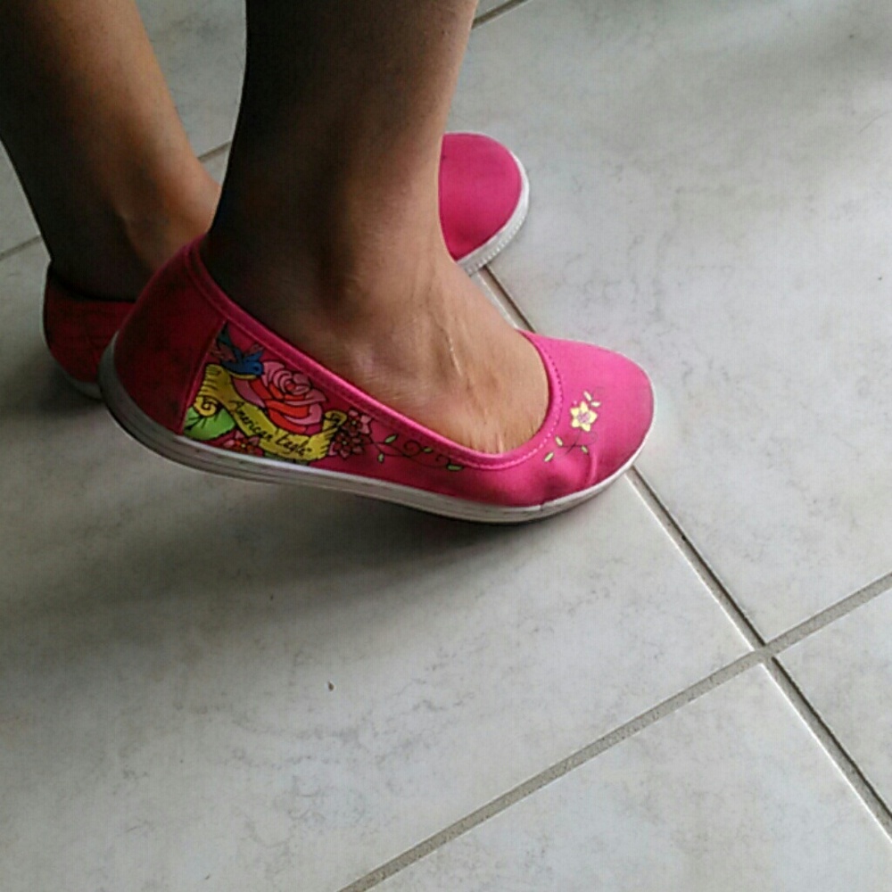 Pink loafers
